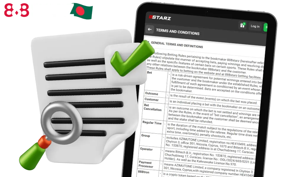 Before you start playing, please read the rules of the 888Starz platform