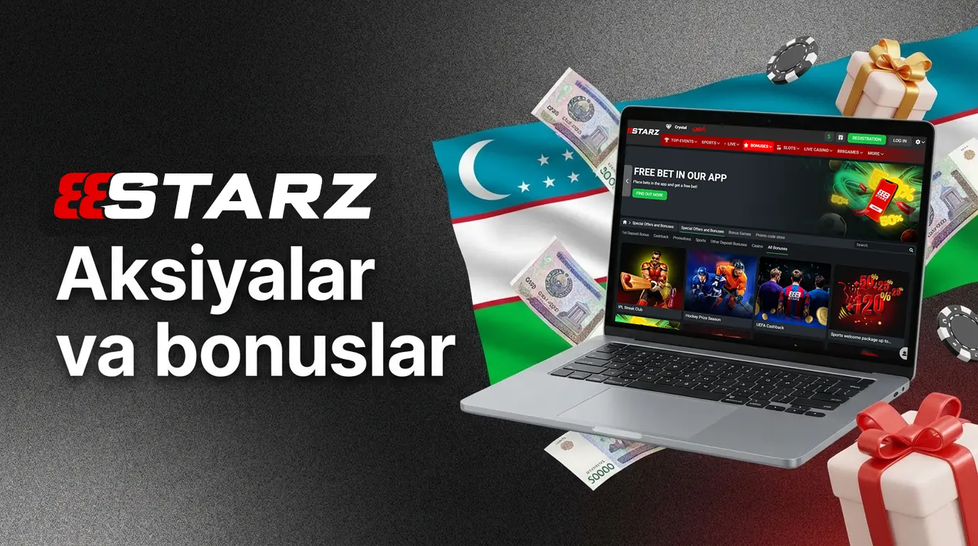 888Starz bonuslari Oʻzbekistonda xush kelibsiz va promo takliflar
